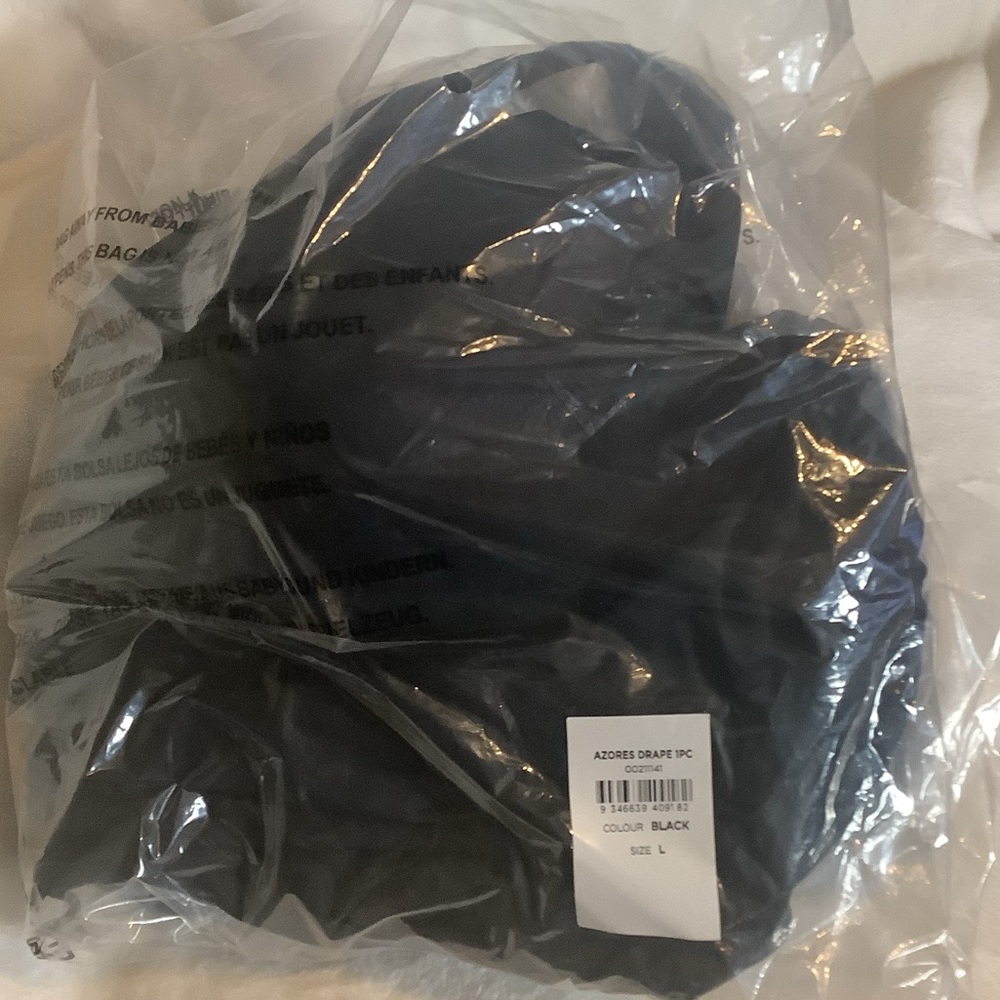 CITY CHIC Black Azores Drape 1 Piece Tank Swimsuit 3A04.9 - Picture 5 of 6